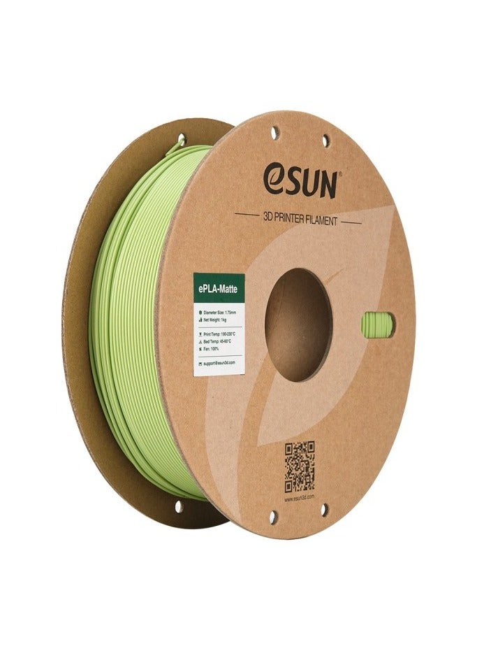eSUN Matte PLA 3D Printer Filament, PLA 1.75 mm, Dimensional Accuracy +/- 0.05 mm, 1 kg Spool (2.2 lbs) Filament for 3D Printers, Matcha Green - Image 1