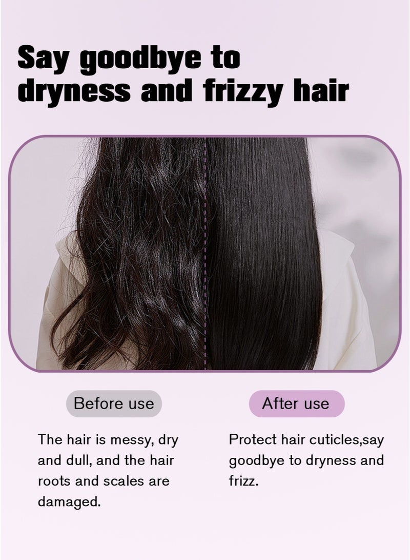 Portable Cordless Hair Straightener, Brush Portable Negative Ion Straightening Hot Comb Hair Straightener Lightweight & Mini Carry 5 Temp Settings Anti-Scald - Image 5