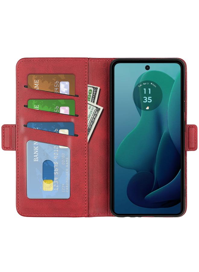 S-TOP Case For Motorola Moto G 5G 2024 Dual-side Magnetic Buckle Horizontal Flip Leather Phone Case - Image 4