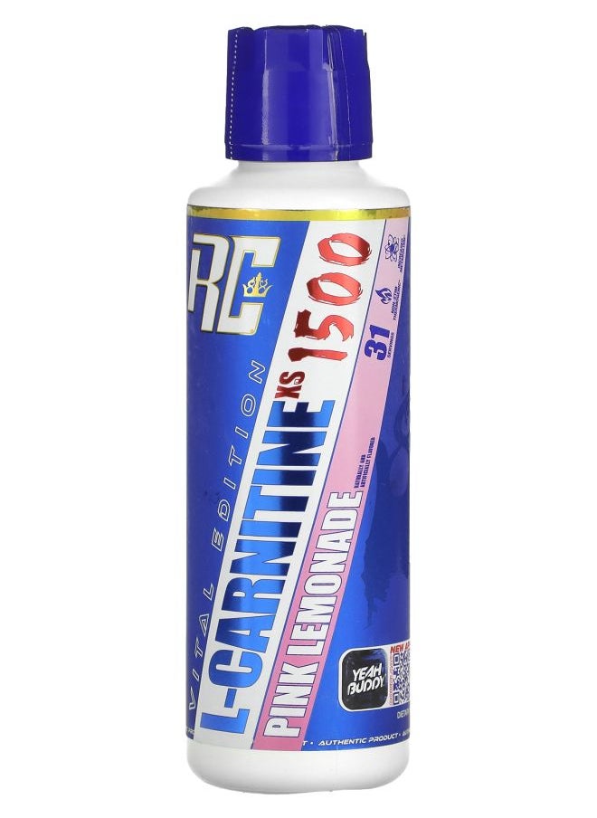 RONNIE COLEMAN Vital Edition L-Carnitine XS 1500 Pink Lemonade 16 fl oz (473.28 ml) 
