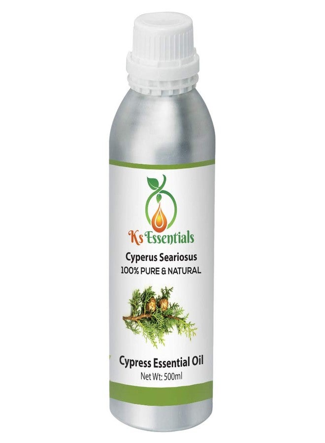 Ks Essentials 100% Pure Cypress Essential Oil (Cupressus sempervirens) Natural & Undiluted 500ml - Image 1