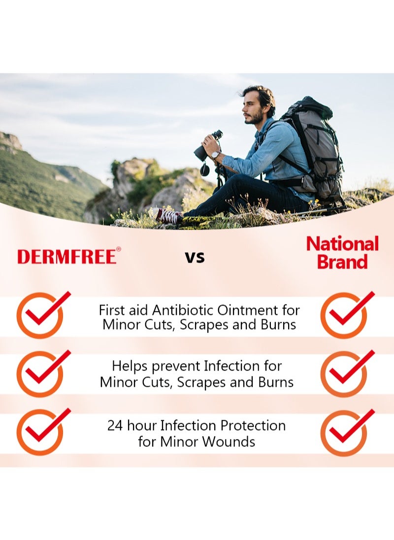 DERMFREE Triple Antibiotic First Aid Ointment,0.7oz First Aid Antibiotic Ointment,24-Hour Infection Protection,Wound Care Treatment for Minor Scrapes,Burns and Cuts  - Image 3