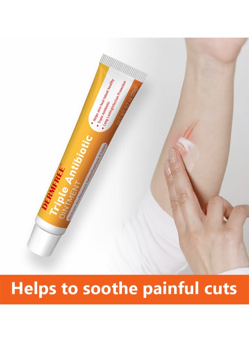 DERMFREE Triple Antibiotic First Aid Ointment,0.7oz First Aid Antibiotic Ointment,24-Hour Infection Protection,Wound Care Treatment for Minor Scrapes,Burns and Cuts  - Image 4