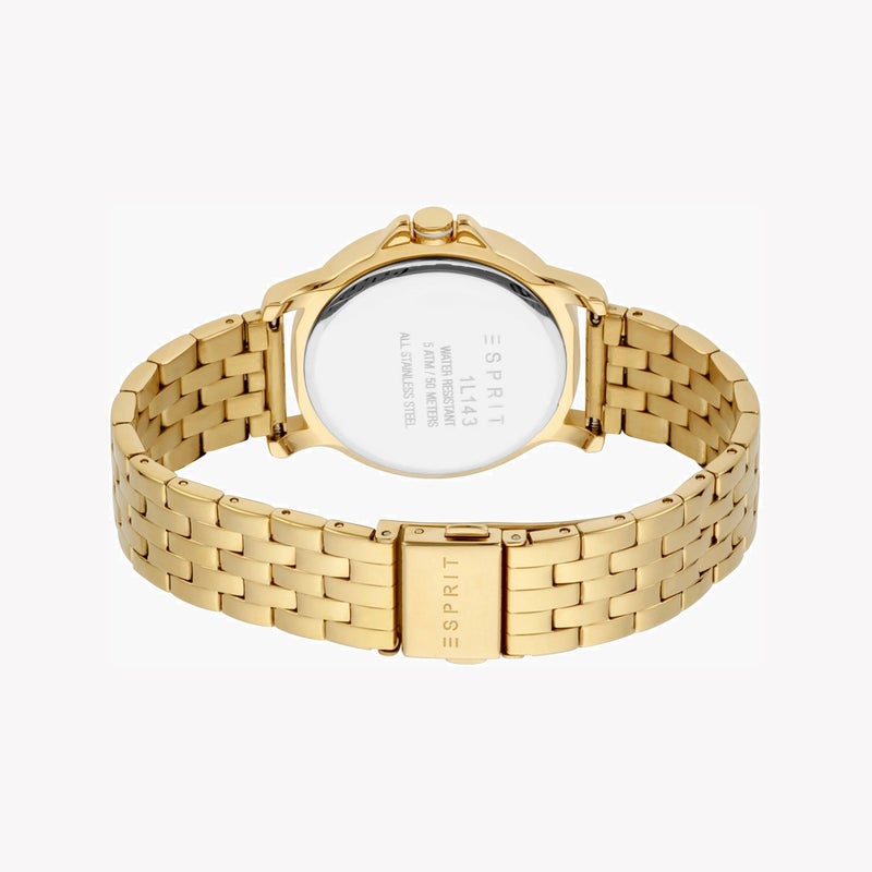 ESPRIT Women's Gold Stainless Steel Watch, Silver Dial|ES1L144M2045 - Image 4