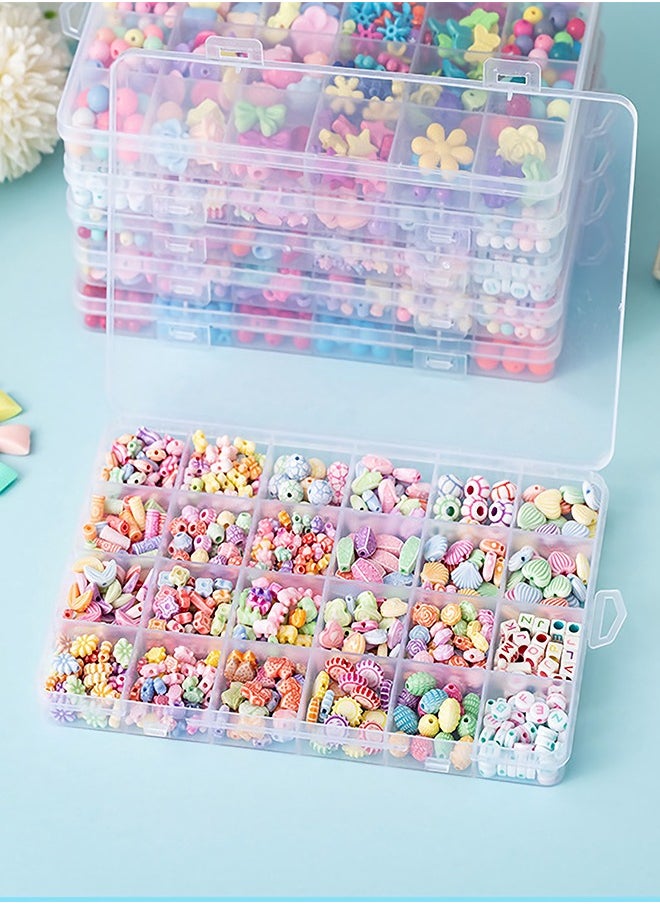 GROIC 700PCS Ocean Theme Colorful Bracelet Beads DIY Beads Making Kit with 10M Rope  - Image 2
