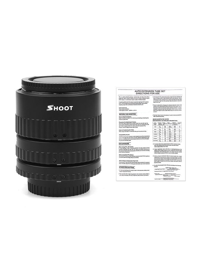 NIBEMINENT Auto Extension Tube Rings 9.8 x 7.4cm Black - Image 2