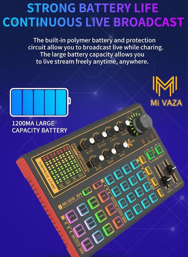 Mi VAZA USB Audio Interface Voice Changer Monitor Music External Soundcard Condenser Microphone Recording Sound Card  - Image 4