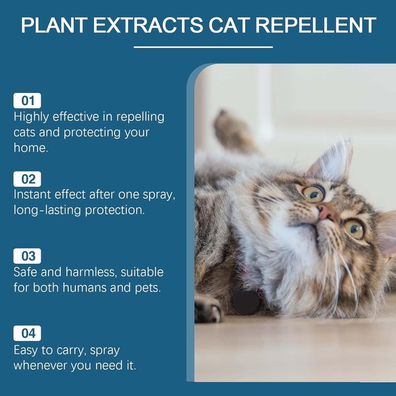 SWIUKPHE Demand fit global economical quality Cat Repellent Spray (100ml), Plant-Based, Non-Toxic Training Aid for Indoor Outdoor Use – Protects Furniture, Rugs, Curtains from Scratching, Digging, Chewing – Safe and Effective Deterrent Hardened processed substance - Image 4