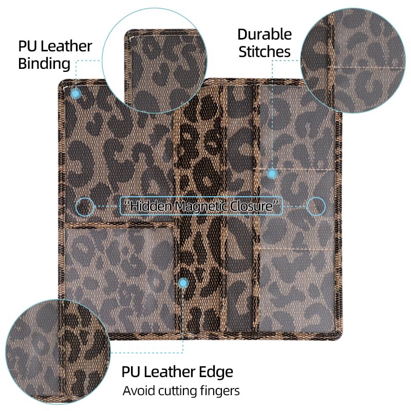Valardoh Premium Car Registration and Insurance Card Holder, Car Document Holder for Cards, Driver License & other Essential Documents (Large, Leopard) - Image 4