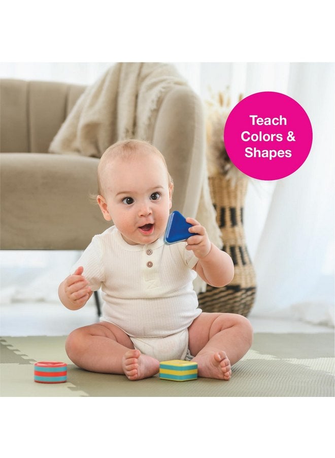 Edushape My First Shakers Basic Shapes - Vibrant Baby Maracas with Soothing Sound - Musical Egg Shakers for Babies - Grasping and Teething Rattle Toys - Enhances Tummy Time, Sensory Development - Image 3