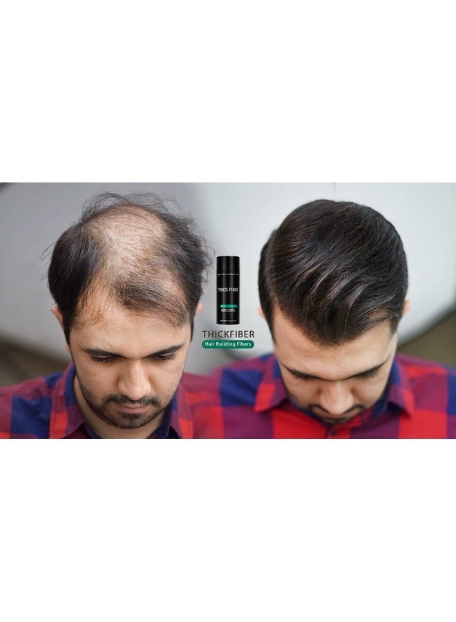 Thick Fiber Hair Building Fibers (Black) 25Gm Hair Fibers For Thin & Fine Hair Hair Thickening Fibers For Men & Women, 25 Grams - Image 3