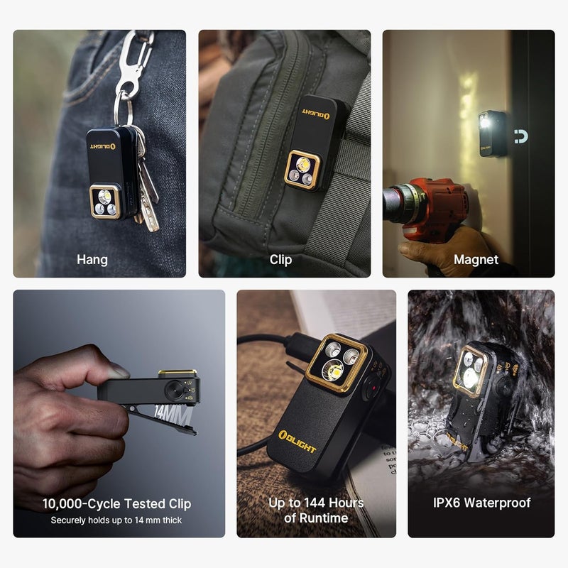 OLIGHT Oclip Pro S 600 Lumens Clip-on Torch with UV Light and Magnetic Base - Image 3