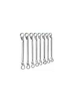 DENFOS 12 Piece Double Offset Ring End Spanner Set - Metric Sizes 6-32mm - High Strength Cr-V Sand Blown Steel Wrench with Roll Bag  - Image 1