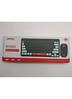 JeDEL WS681B Wireless Bluetooth Office Mouse and Keyboard Set for PC, Tablet, Cell Phone Black  - Image 3