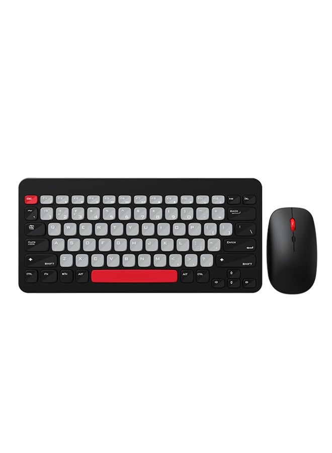 Wireless Bluetooth Office Mouse and Keyboard Set for PC, Tablet, Cell Phone, Black  - Image 1