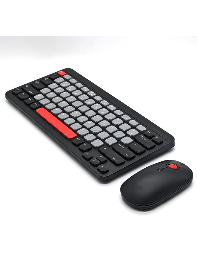Wireless Bluetooth Office Mouse and Keyboard Set for PC, Tablet, Cell Phone, Black  - Image 4