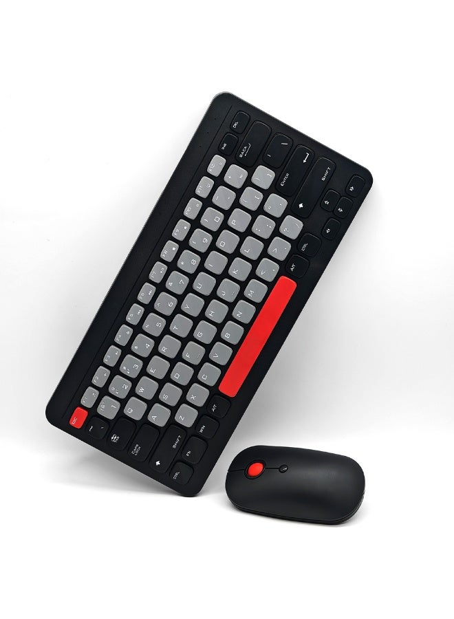 Wireless Bluetooth Office Mouse and Keyboard Set for PC, Tablet, Cell Phone, Black  - Image 3