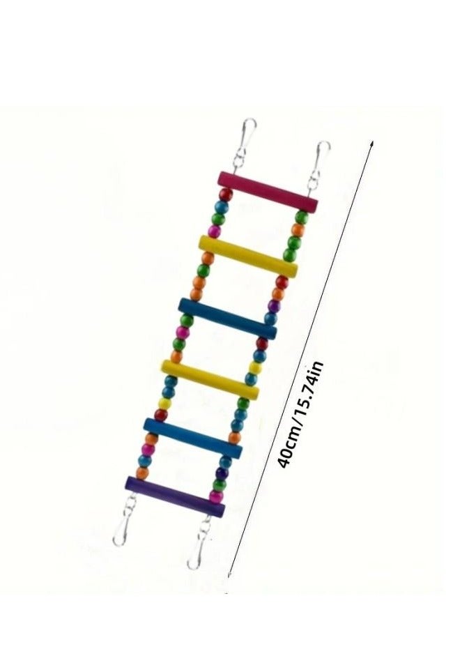 7-Piece Bird Swing Chewing Toy Set With Hammock Bell Multicolour - Image 4