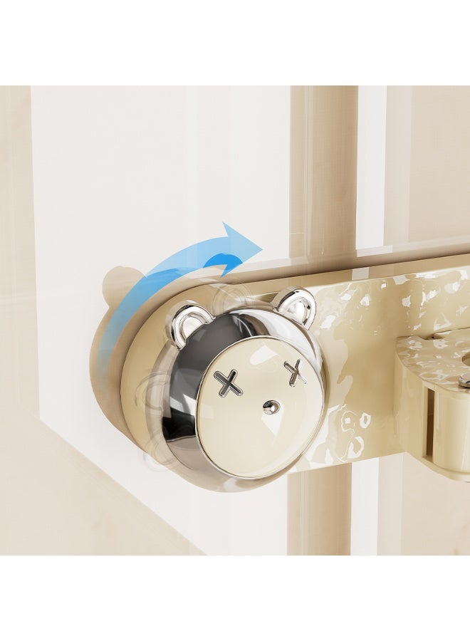 Noon East Home-it Mop and Broom Holder with Sticky Hanging Mounts, Garden Tool Rack Storage & Organization for Bathroom, 40 x 7.2 x 6 cm, Cream - Image 4