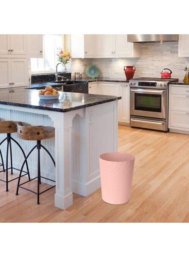 VKPLITE Small Plastic Trash Can - 2 Gallon - Pink - Wastebasket Garbage Can Container - Image 3