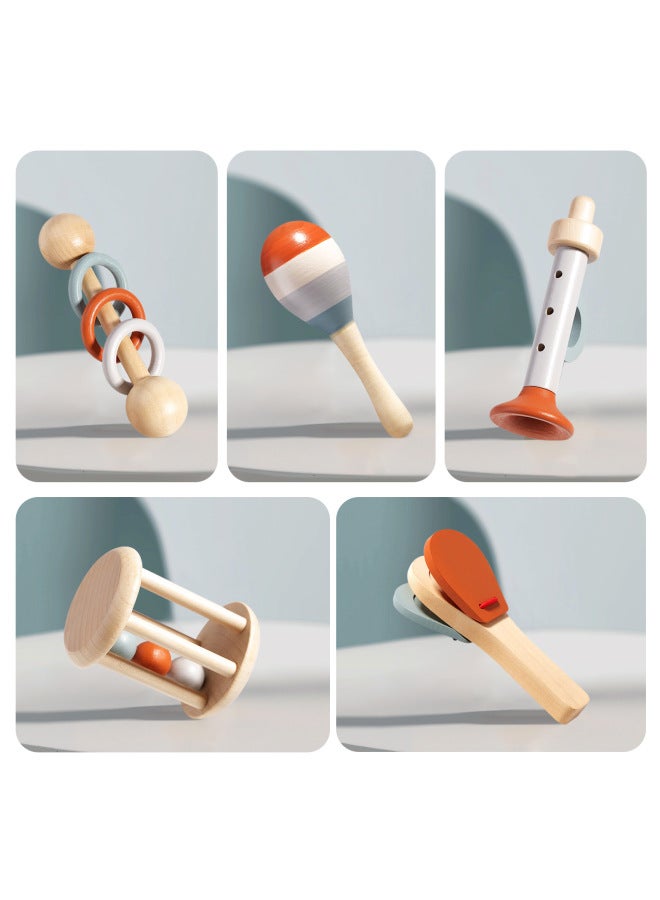 Treehole Children's Hand-held Bells Rattling Bells Orff Cage Bells Musical Instruments Infant Early Education Comfort Bed Bells Educational Toys - Image 3