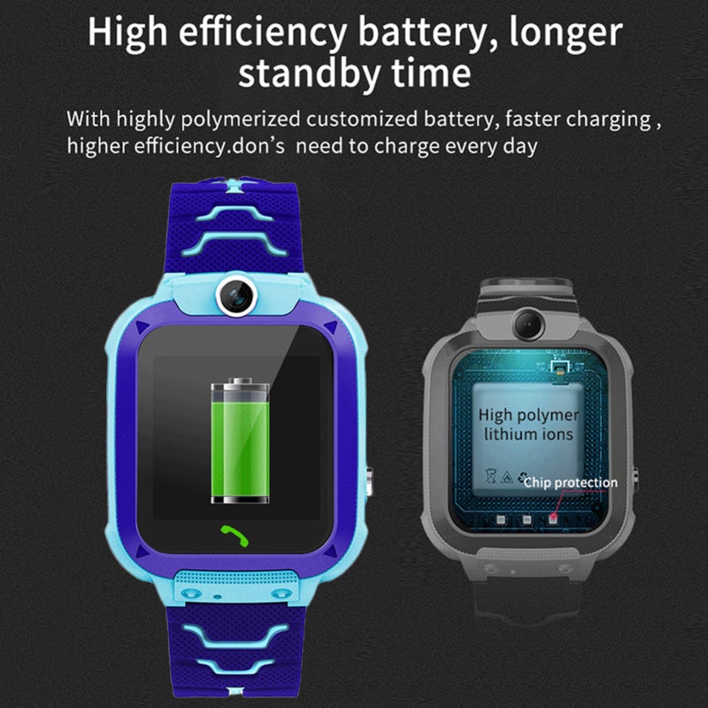 Q12 Children Intelligent Positioning Watch Waterproof 1.4inch Color Screen Smartwatch(Blue) - Image 3