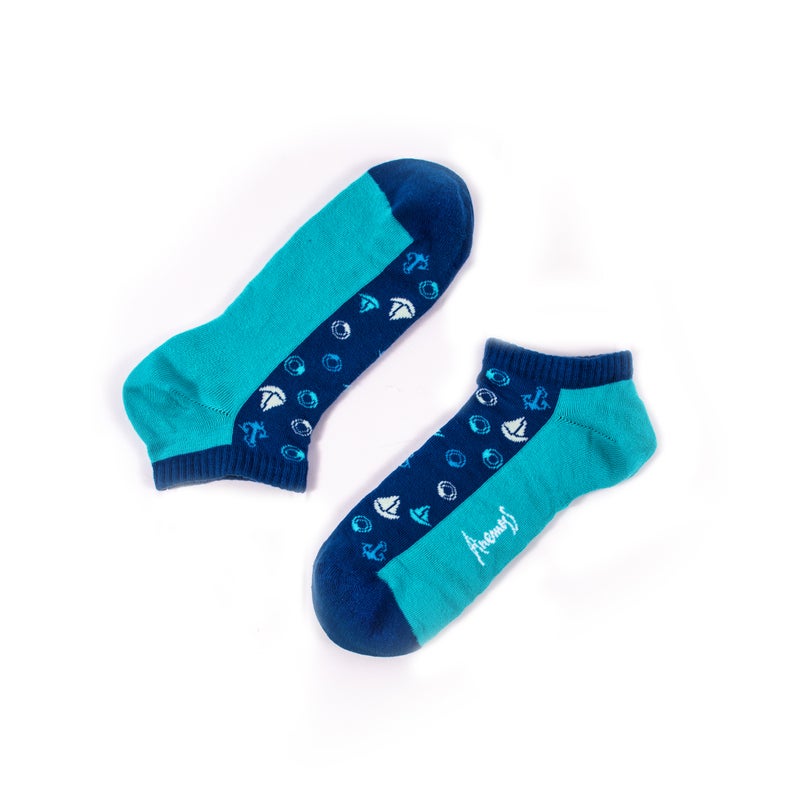 Anemoss Men’s Seamless Socks Set, 5 Pairs, Nautical Design, 85% Cotton, Fits Sizes 41-46 (EU) - Image 2