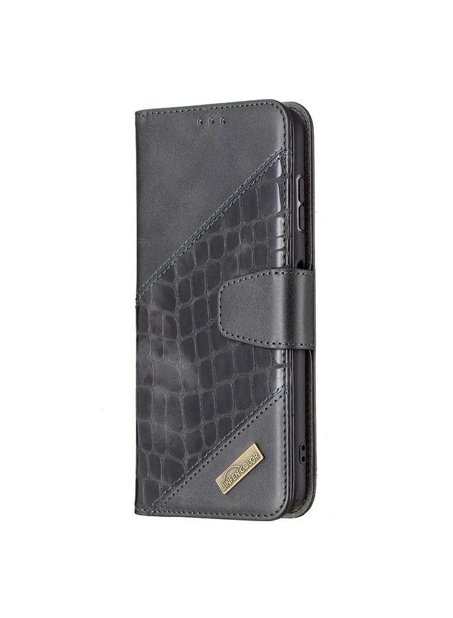 اس-توب جراب لهاتف Nokia G20 / G10، مصنوع من جلد البولي يوريثان بتصميم جلد التمساح بلون متناسق مع لون الهاتف، مع محفظة وحامل وفتحات للبطاقات - Image 2