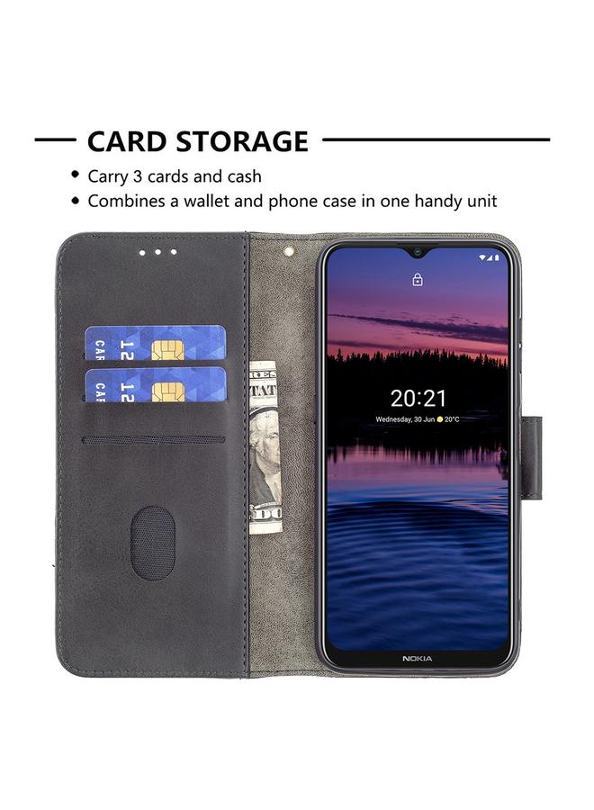 اس-توب جراب لهاتف Nokia G20 / G10، مصنوع من جلد البولي يوريثان بتصميم جلد التمساح بلون متناسق مع لون الهاتف، مع محفظة وحامل وفتحات للبطاقات - Image 5