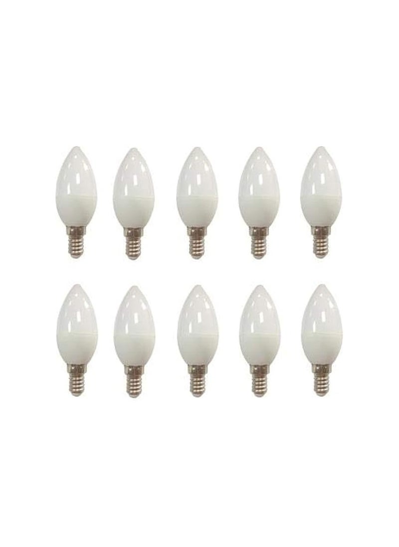 General - LED bulb, 6 watt, balaha shape - yellow color - for chandeliers and applications - 10 bulbs - Image 1