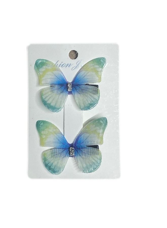 Elite Dose Cute Butterfly Design Hair Clips 2 Pieces