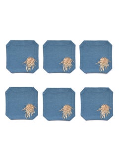 Y&D Chinese Style Cotton Linen Retro Water Absorbing Double Layer Thickened Cup Holder Fabric Embroidered Tea Cup Pad Fabric Art Cup Pad  - Image 1