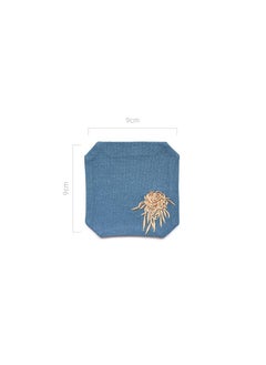 Y&D Chinese Style Cotton Linen Retro Water Absorbing Double Layer Thickened Cup Holder Fabric Embroidered Tea Cup Pad Fabric Art Cup Pad  - Image 2