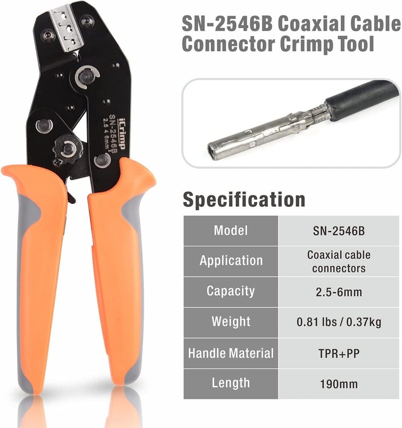 IWISS iCrimp IWS4 Solar PV Connector Crimping Tools for AWG14-10 (2.5/4/6mm²) Solar Panel PV Cable with Wire EDM Die - Image 2