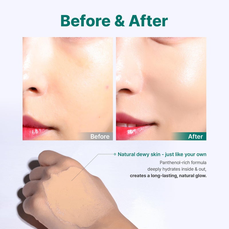 TROIAREUKE Aesthetic BB Cream H+ Formula SPF40+ PA++, Lightweight Blemish Balm, Tinted Moisturizer with Medium Coverage, Lasting Foundation Makeup Base for Dry Skin | Korean Beauty Makeup - Image 5