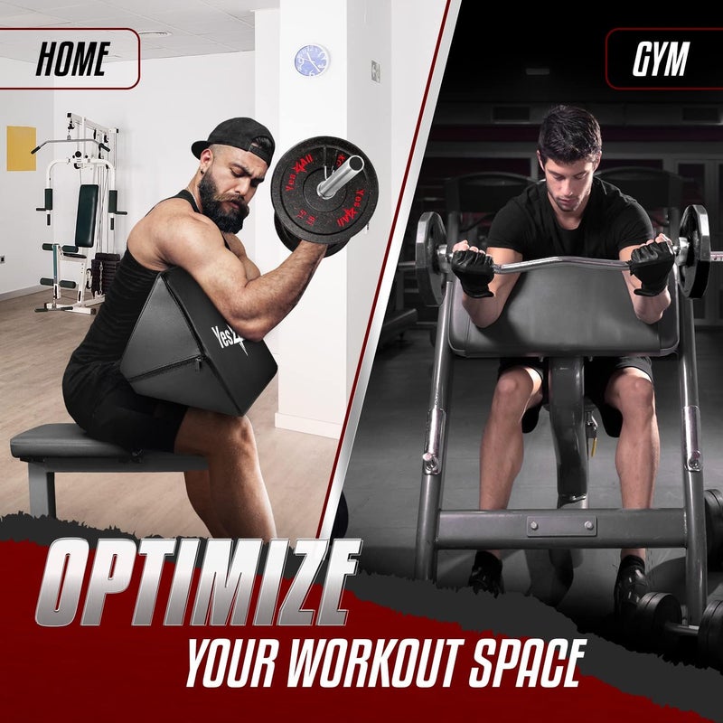 Yes4All وسادة تمارين العضلة ذات الرأسين من Yes4All نسخة بسيطة من مقعد تمارين العضلة ذات الرأسين للأذرع والعضلة ذات الرأسين والعضلة ثلاثية الرؤوس توفير المساحة - Image 4