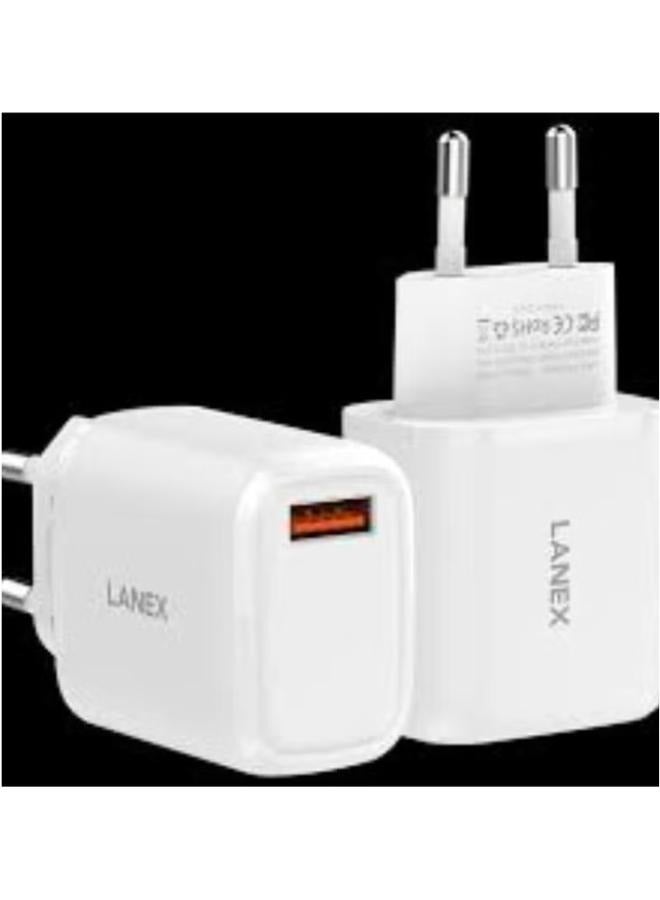 LANEX LC48E 22.5W Quick Charge 3.0 USB-A Wall Charger – High-Speed Fast Charging Adapter with EU Plug for Smartphones, Tablets, and Other USB-Powered Devices - Image 3
