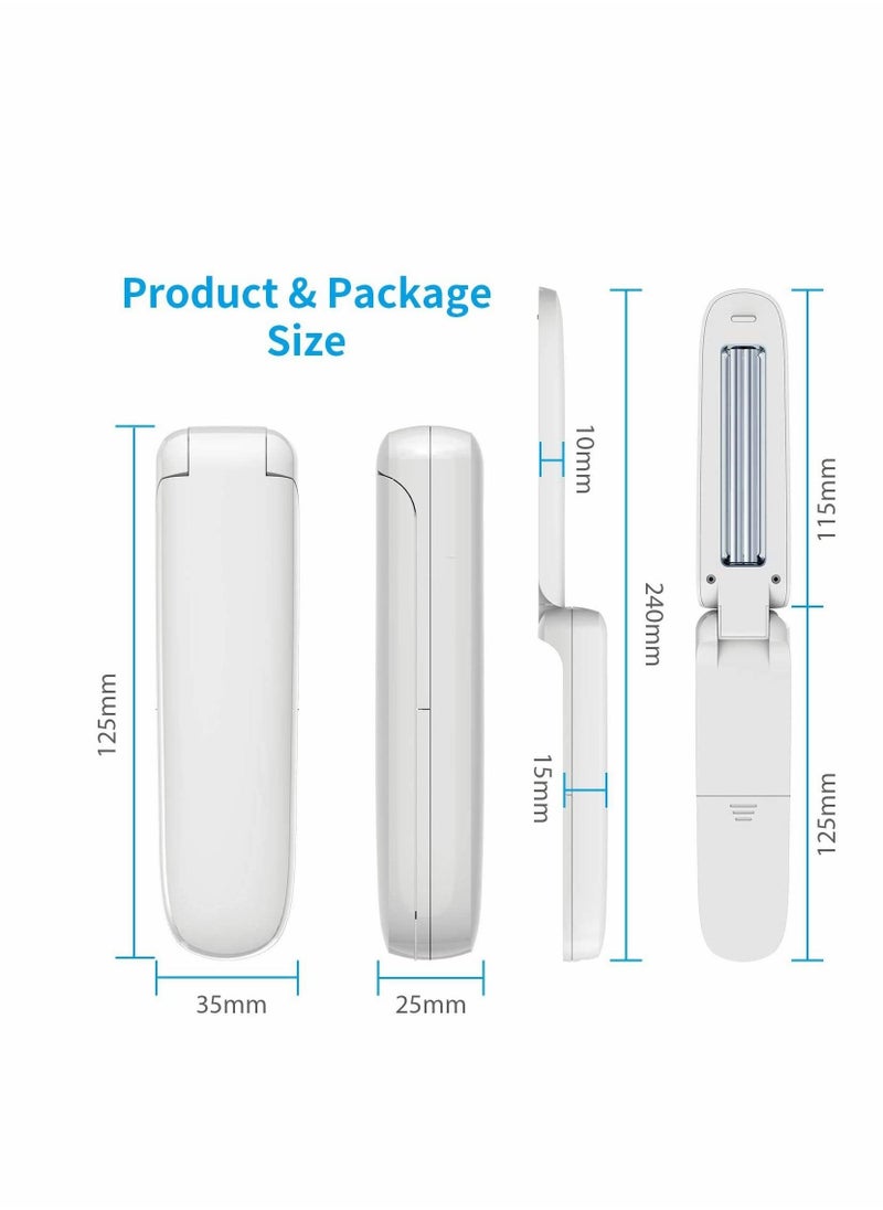 Excefore - Portable UV Wand Sanitizer Machine, Handheld UV Light Sanitizer, for Household Travel Office Hotel Wardrobe Toilet Car Pet Area, Pack of 1 - Image 1