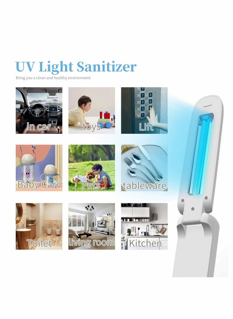 Excefore - Portable UV Wand Sanitizer Machine, Handheld UV Light Sanitizer, for Household Travel Office Hotel Wardrobe Toilet Car Pet Area, Pack of 1 - Image 1