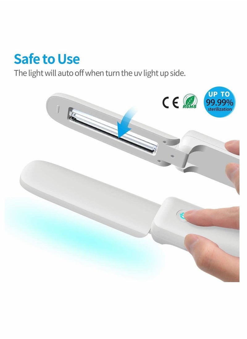 Excefore - Portable UV Wand Sanitizer Machine, Handheld UV Light Sanitizer, for Household Travel Office Hotel Wardrobe Toilet Car Pet Area, Pack of 1 - Image 1