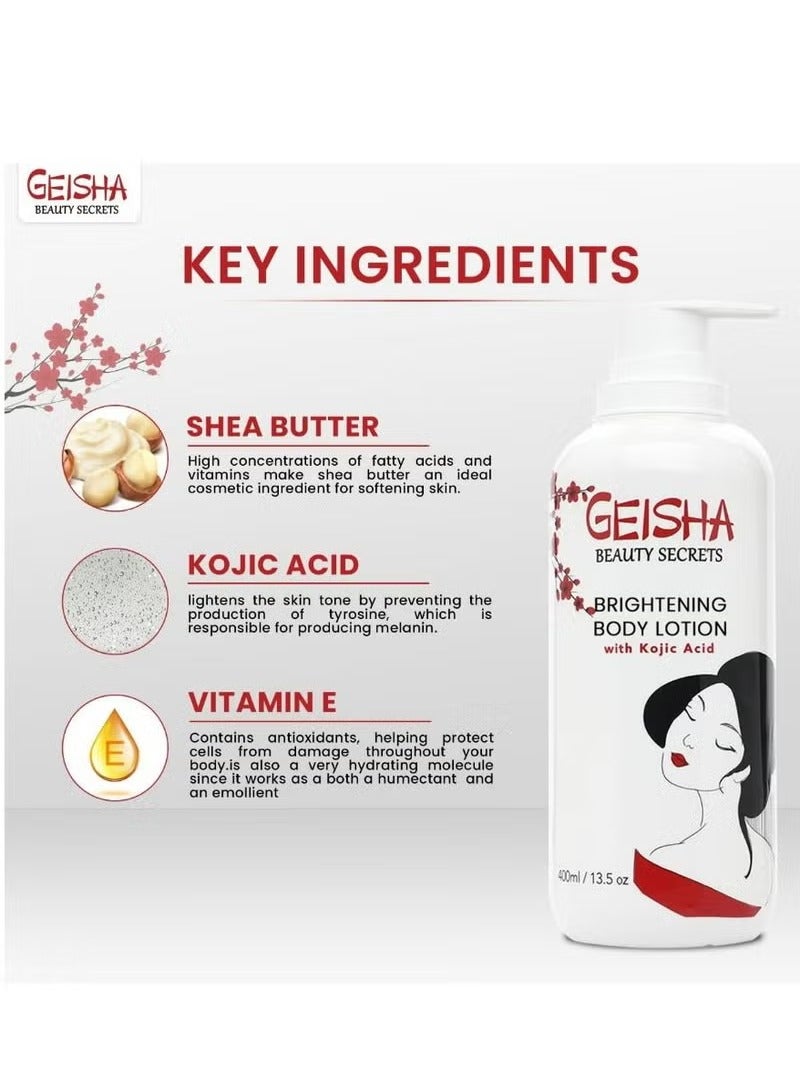جيشا لوشن تفتيح الجسم من بيوتي سيكريتس بحمض الكوجيك 400 مل - Image 2