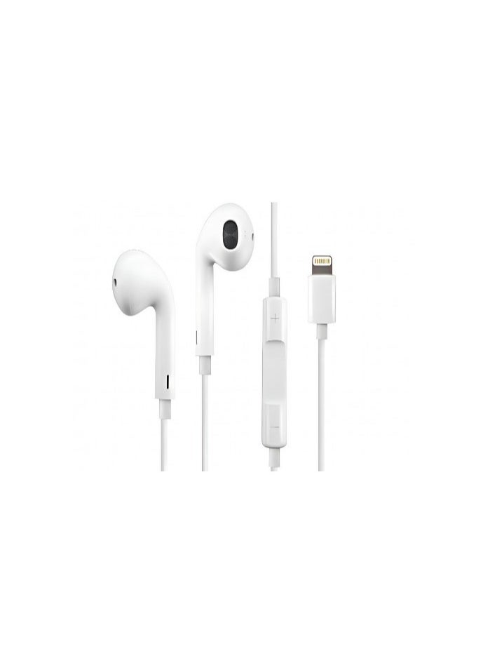 Generic In-Ear Earbuds Compatible with iPhone, Lightning Connector, White, Wired Earphones with Volume Control and Microphone for iPhone 7, 7 Plus, 8, 8 Plus, 13, 12, 11 Pro Max, X, XS, XR  - Image 1