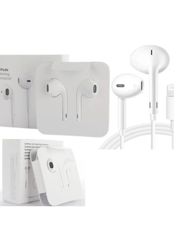 Generic In-Ear Earbuds Compatible with iPhone, Lightning Connector, White, Wired Earphones with Volume Control and Microphone for iPhone 7, 7 Plus, 8, 8 Plus, 13, 12, 11 Pro Max, X, XS, XR  - Image 2