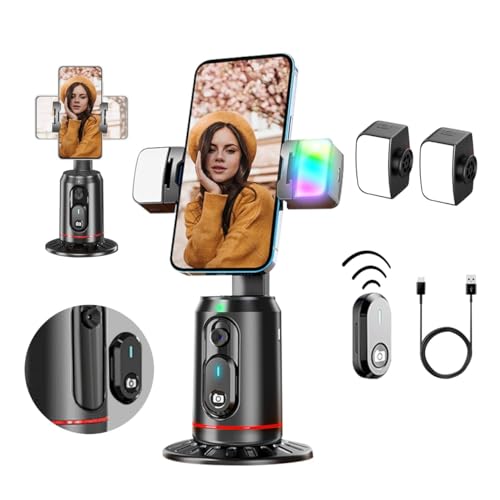 DRAVINA Al Face Tracking Phone Holder, 360° Rotation Face Body| Gesture Control Tripod Smart Shooting Camera Mount with Remote. No App Required (Face Tracking AI Tripod) - Image 1