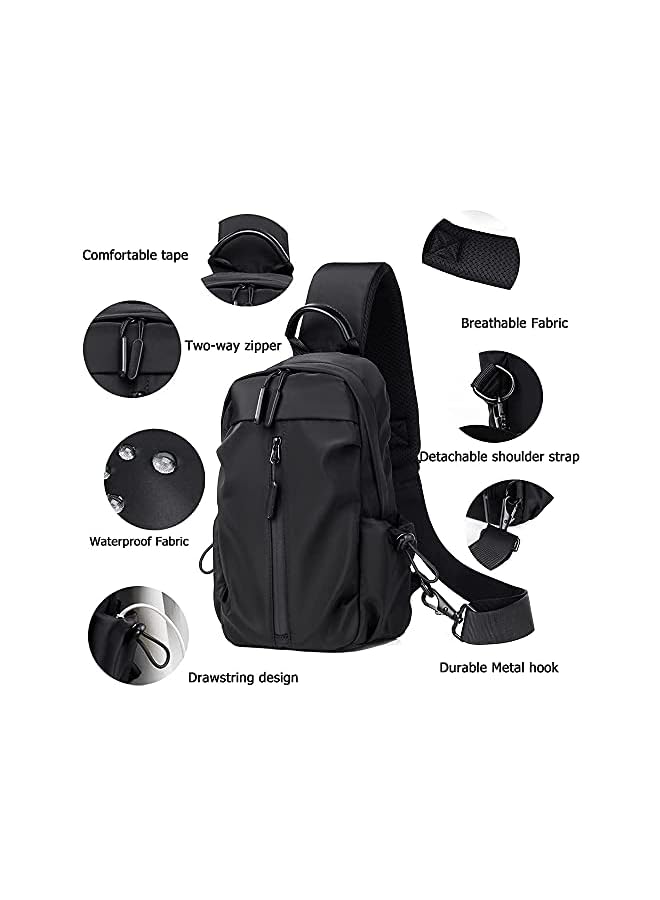 Raxoom Outdoor Oblique Chest Single Shoulder Bag, Sport Travel Casual Crossbody Chest Bag With External USB Charging Port - Image 2