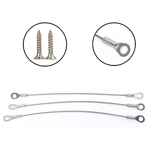 SXYYDSG 20Pcs 8 Inch Cabinet Door Restraint, Cabinet Hinge Limiter, Stainless Steel Restraint Cable Cabinet Door Cable with Mounting Screws for Limit Door Swing - Image 5