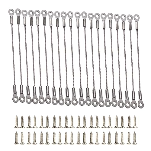 SXYYDSG 20Pcs 8 Inch Cabinet Door Restraint, Cabinet Hinge Limiter, Stainless Steel Restraint Cable Cabinet Door Cable with Mounting Screws for Limit Door Swing - Image 1
