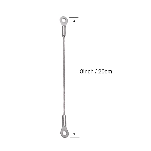 SXYYDSG 20Pcs 8 Inch Cabinet Door Restraint, Cabinet Hinge Limiter, Stainless Steel Restraint Cable Cabinet Door Cable with Mounting Screws for Limit Door Swing - Image 3
