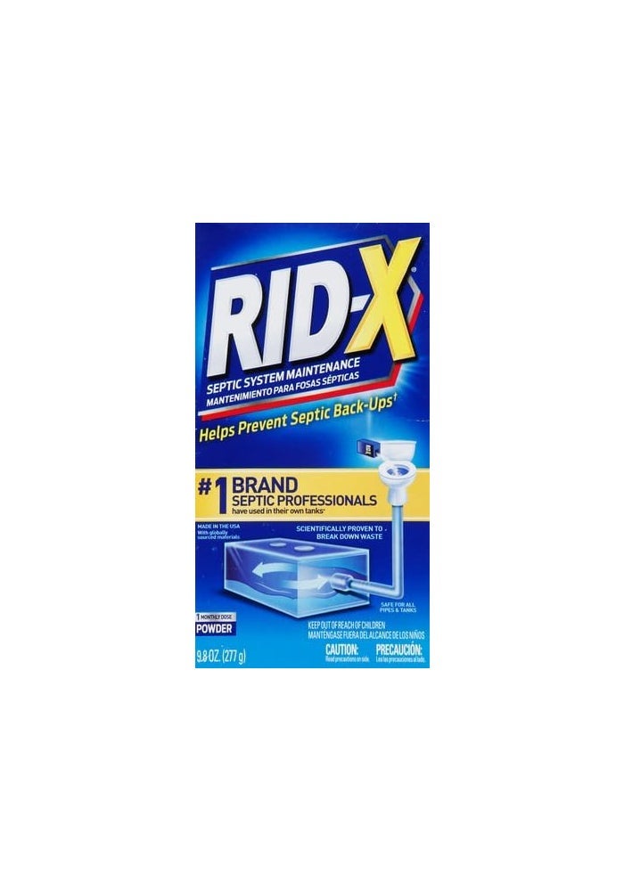 RID-X Septic Treatment Powder - 1 Month Supply (9.8 oz) for Septic Tank Maintenance - Image 2
