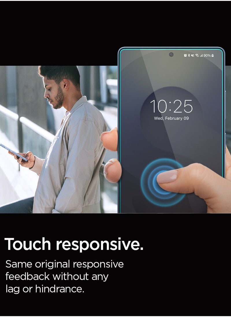 Spigen GLAStR EZ Fit HD PRIVACY for Samsung Galaxy S25 ULTRA Privacy Screen Protector [2 PACK] Tempered Glass with Easy Install Tray - 2 Pack  - Image 5